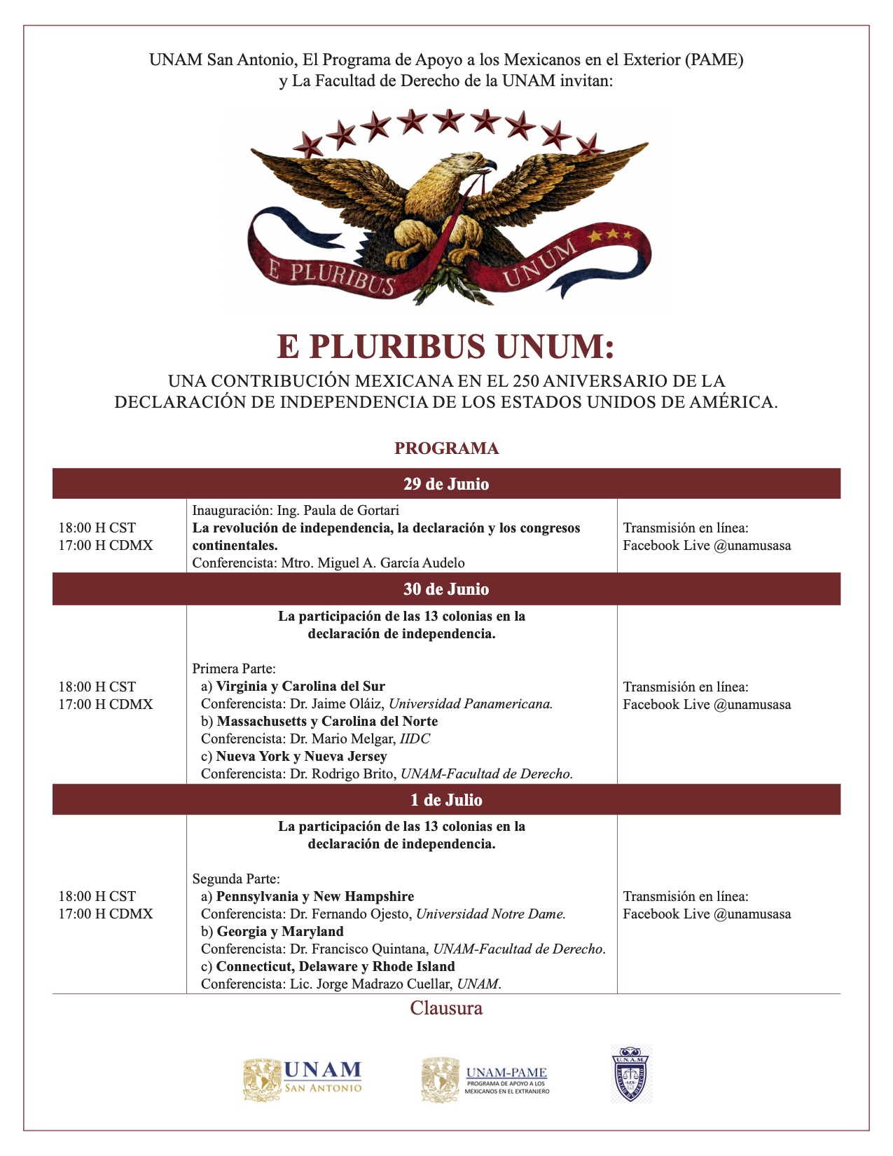 E PLURIBUS UNUM: Contribución Mexicana en el 250 Aniversario de EUA